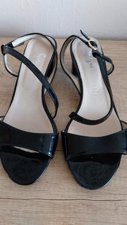 Čierne sandále vera pelle, 37
