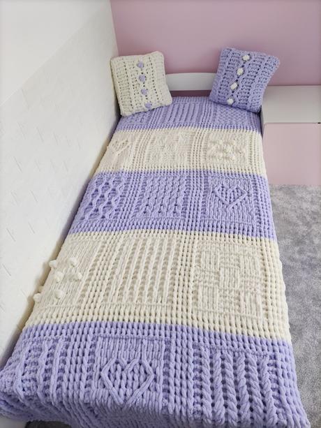 Prehoz / deka z puffy patchwork, 