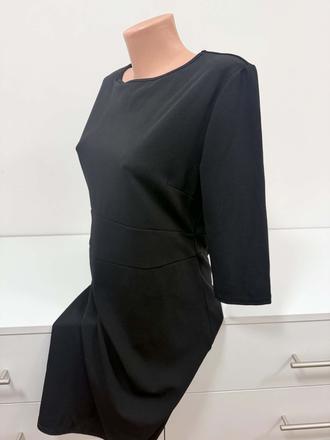 Elegantné čierne šaty mierne elastické, xl