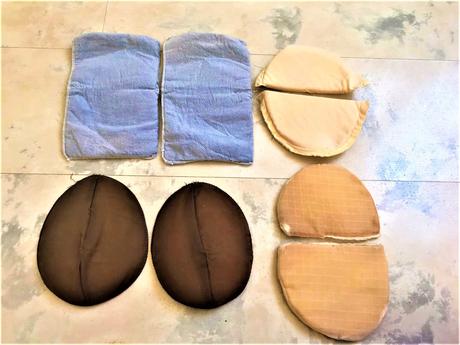 Vypchávky na plecia/ 11 párov, 