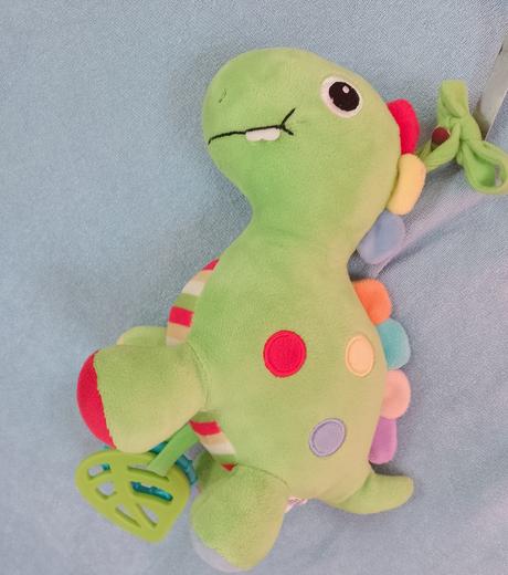 Zavesovací zelený dinosaurus, hrkajúci, 21 cm, 