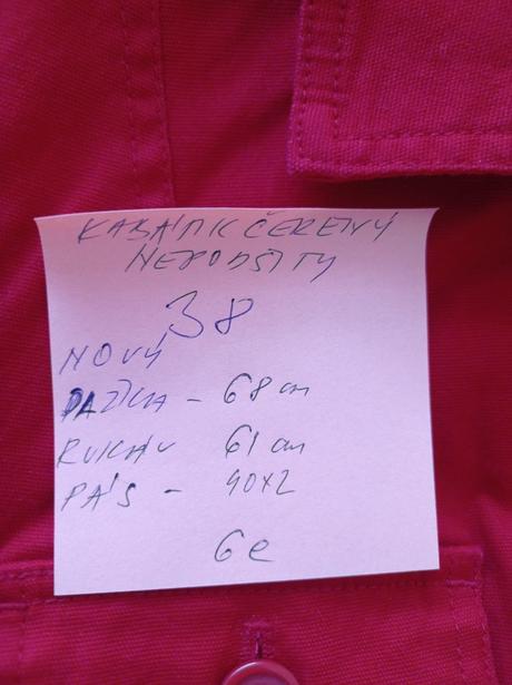 Červená nepodsita bundička 38, 38