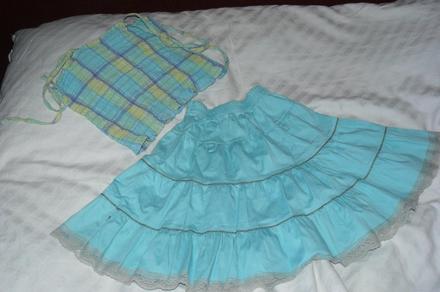 Tielko a sukňa-súprava na 4-5 rokov, 110