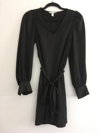 H&m krátke saténové šaty s opaskom, h&m,s