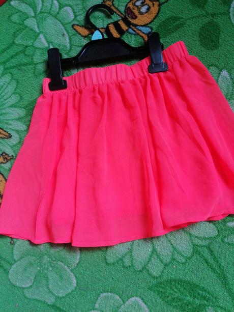 Oranžovo neónová sukňa, dopodopo,116