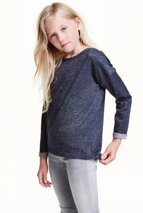 Mikinka so striebornou niťou, h&m,152