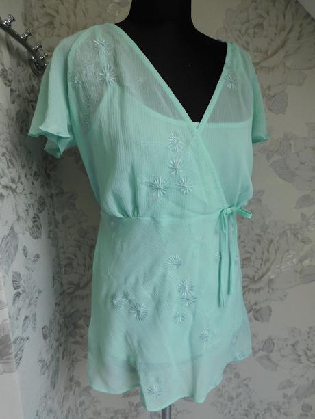 Pekna bluzka so spodnym topom, papaya,44