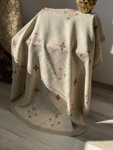 Obrus krémový -priemer-175 cm,, 