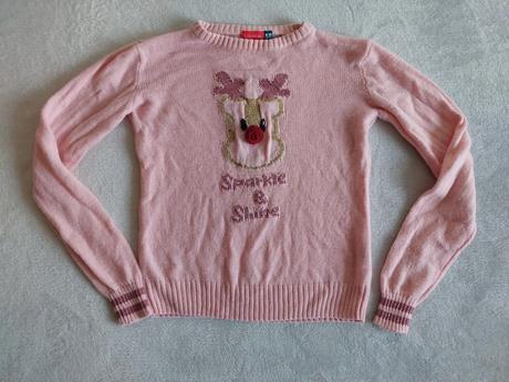 Vianočný sveter sob rudolf veľ.140, 140