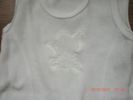 Pekná biela súpravička do pôrodnice, richelieu,56