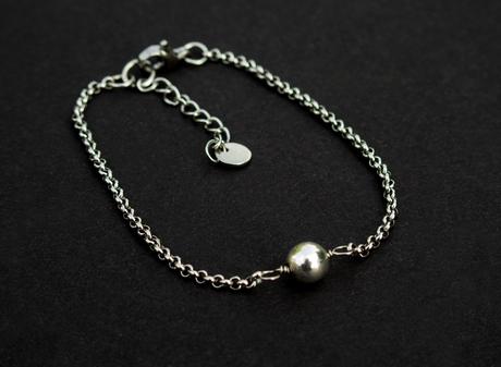 Oceľový náramok s hematitom, 