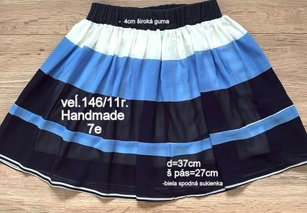 Dievčenská sukňa veĺ.146, handmade, 146