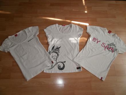 Tri biele tričká s potlačou, sam73,s