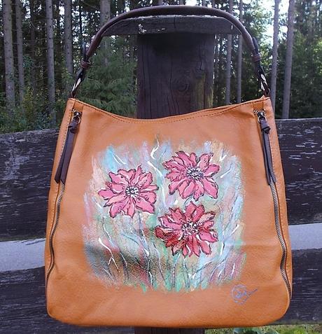 Ručne maľovaná kabelka 76, handmade, 
