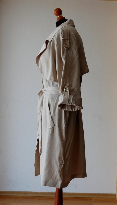 Štýlový béžový trenčkot, timeout,l