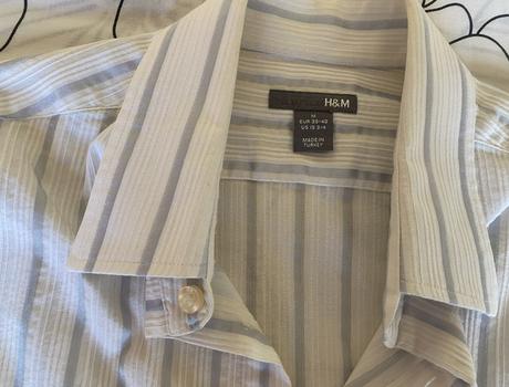 Kvalitná košeľa zn. h&m - jemný pásik v. m, h&m,m