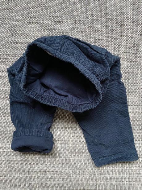 F&f menčestrové zateplené nohavice modré 68, f&f,68