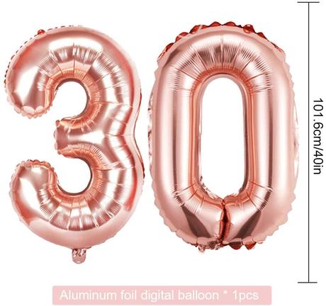 Balónový set 30 rose gold, 