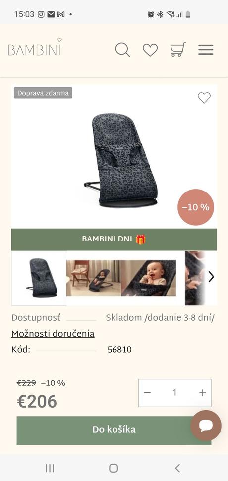 Babybjörn lehátko bouncer bliss mesh soft collecti, 