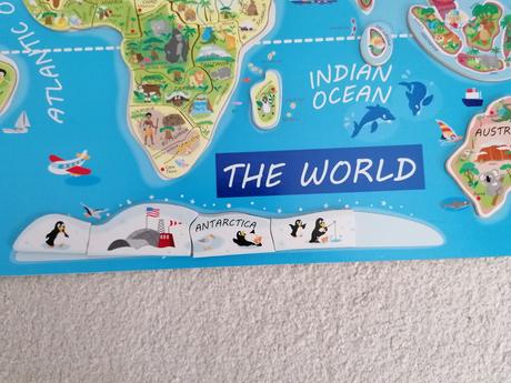 Magnetická mapa sveta/puzzle woody,