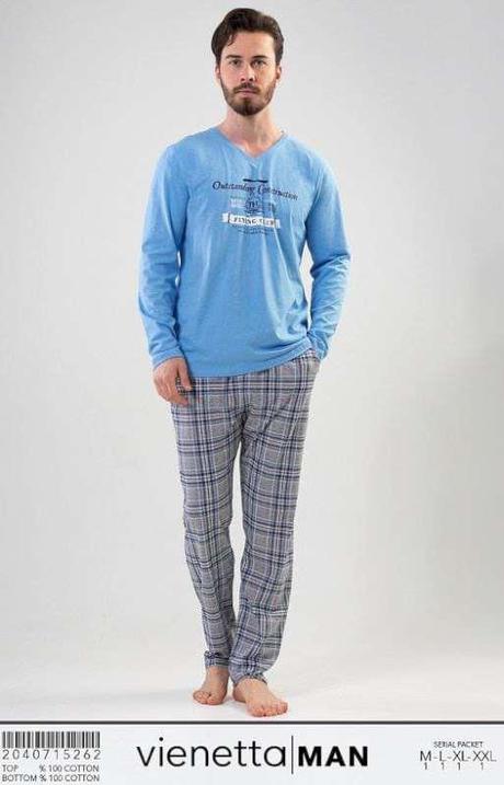 Pánske bavlnené pyžamo, l - xxxl