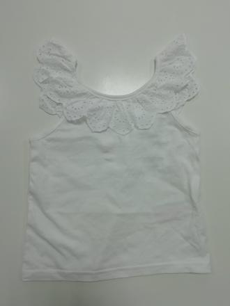 Biele tričko tielko s madeirou, primark,110