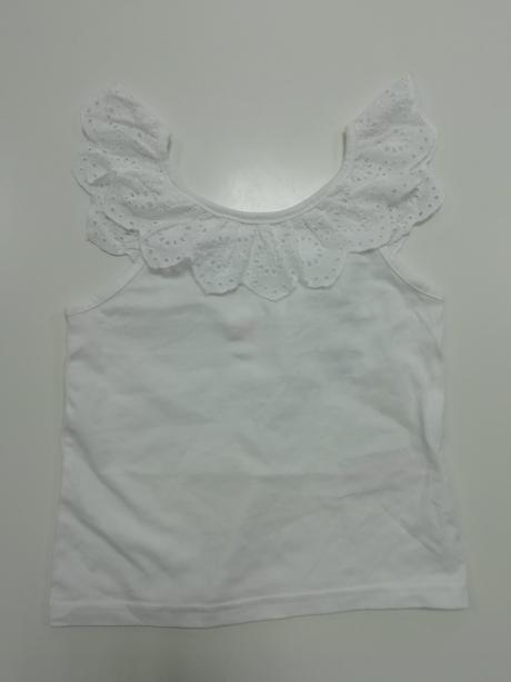 Biele tričko tielko s madeirou, primark,110