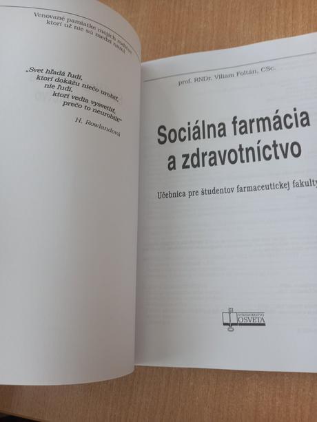 Sociálna farmácia a zdravotníctvo viliam foltán, 