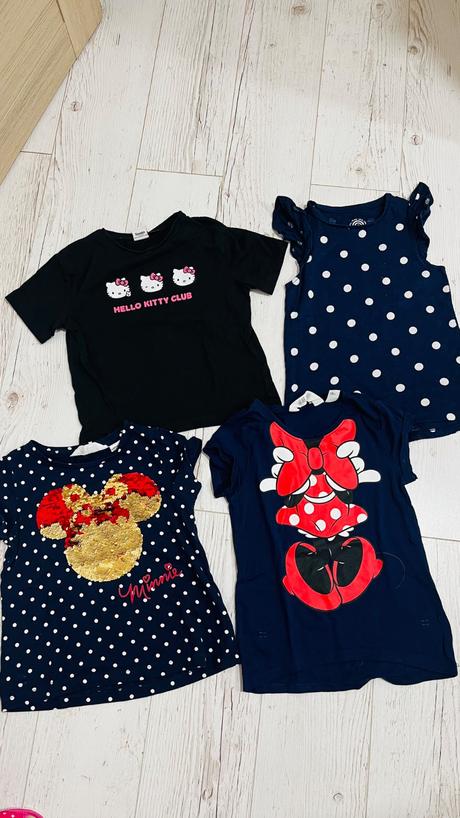 Tričko s krátkym rukavom 110/116 4ks, h&m,110