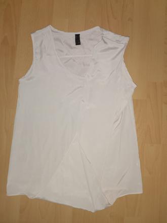 Jemny kremovy padnuty top, m