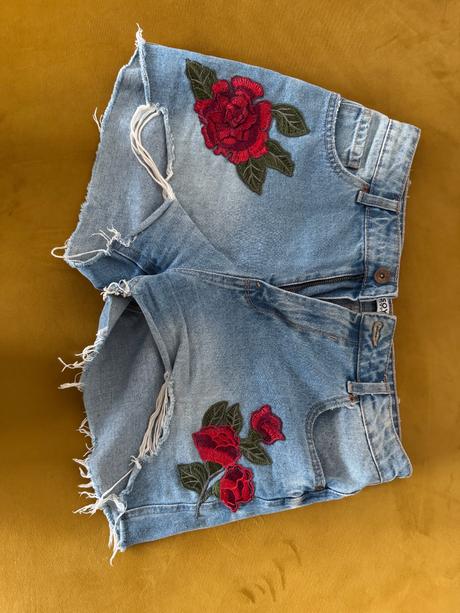 Dámske riflové šortky, s