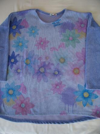 Mikina kvetinková fialková 2xl-3xl, xxl