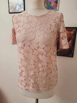 Krásna čipkova,  krajkova tunika / tricko, xs