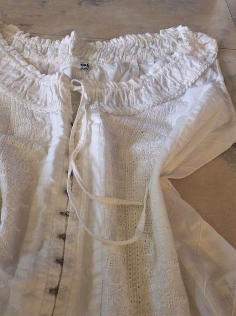 Romantická madeirová blúzka, h&m,xl