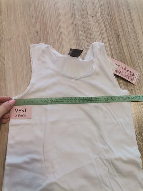 2 x biele dievčenské tielko, pepco,110 / 116