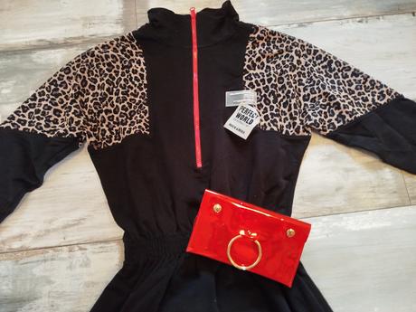 Teplákové šaty s taštičkou 152/158, 152