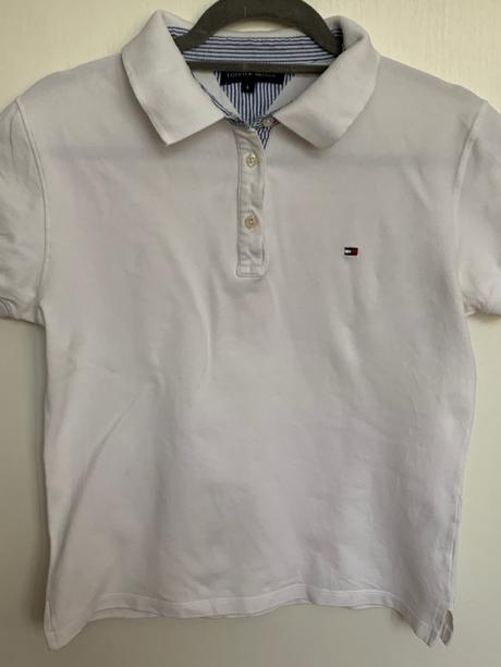 Tommy hilfiger biele polo tričko, tommy hilfiger,l