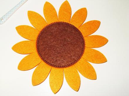 Obrus - slnečnica pod pohár, 