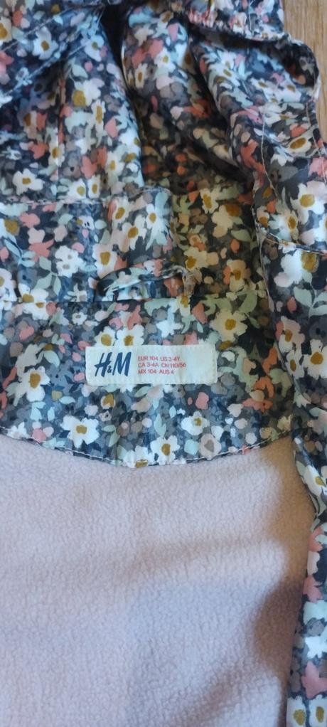 Kvietkovana bunda, h&m,104