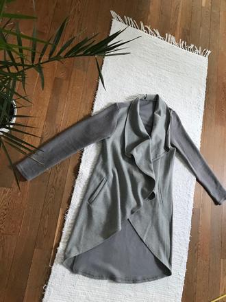 Predĺžený kabatovy sveter, s