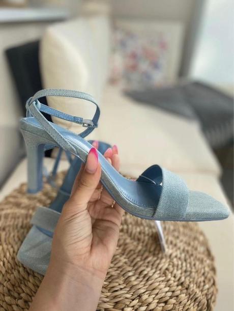 Riflové sandálky, bershka,36