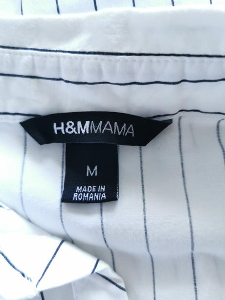 Tehotenská biela pásikavá blúzka h&m, h&m,m