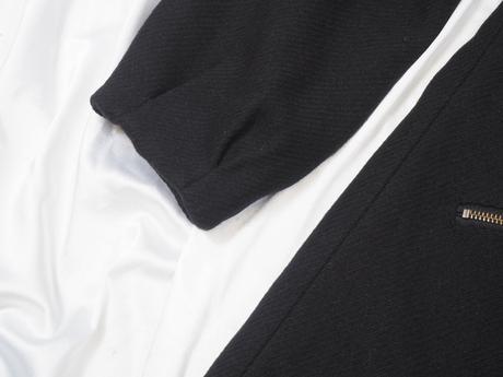 Kvalitný čierny vlnený kabát h&m, h&m,38