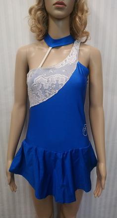 Dámsky kostým tanečnica - modro biele šaty, s,