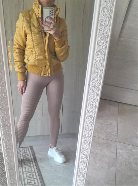 Horčicovo zlatá zimná bunda-s, bonprix,s