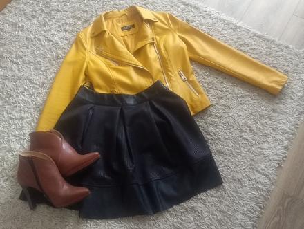 Koženková sukňa, s