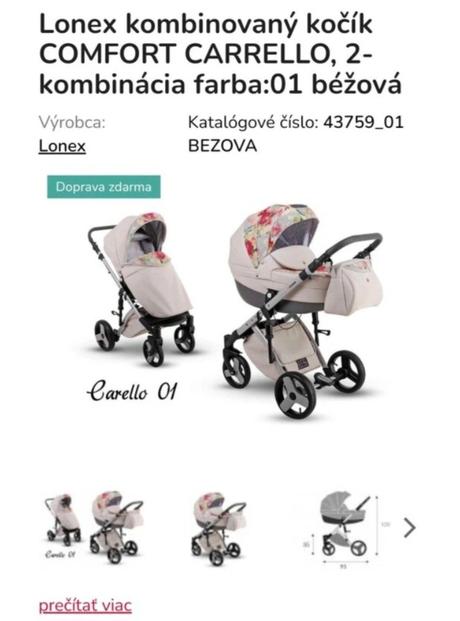 Kočík 2 kombinácia, carrello