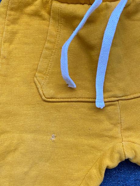 H&m žlté tepláky pudlového strihu 74, h&m,74