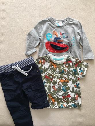 Tričká a nohavice veľkosť 74, 68–80