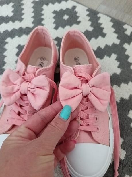 Ružové tenisky s mašľou, 38